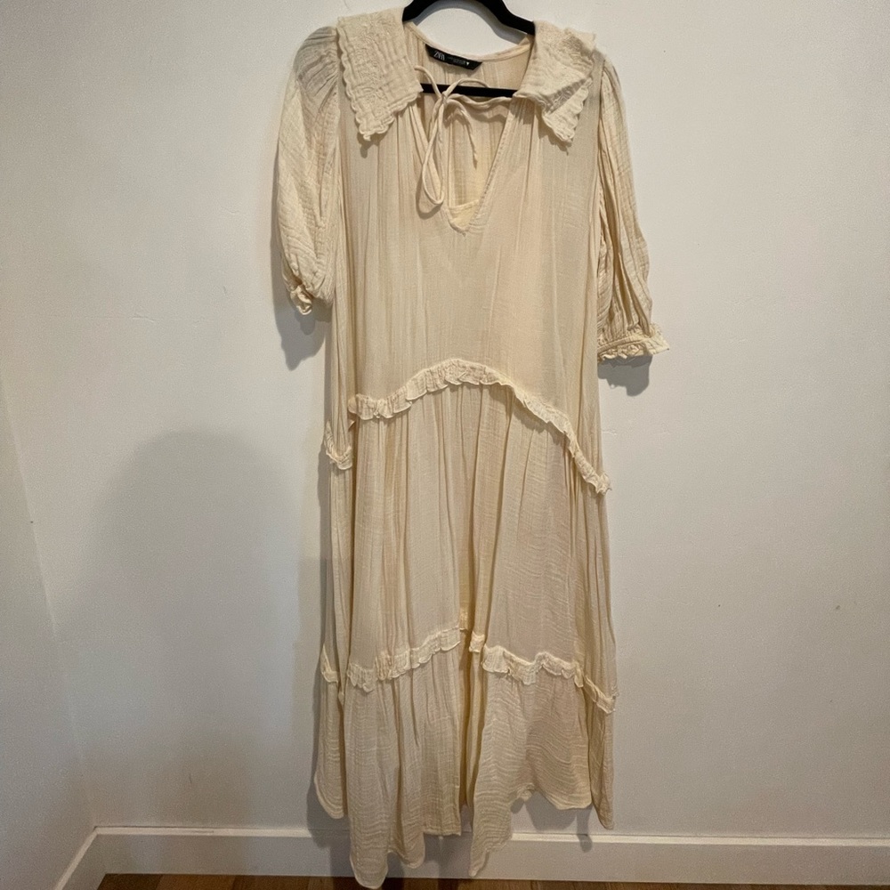 Oversized cream dress from Zara